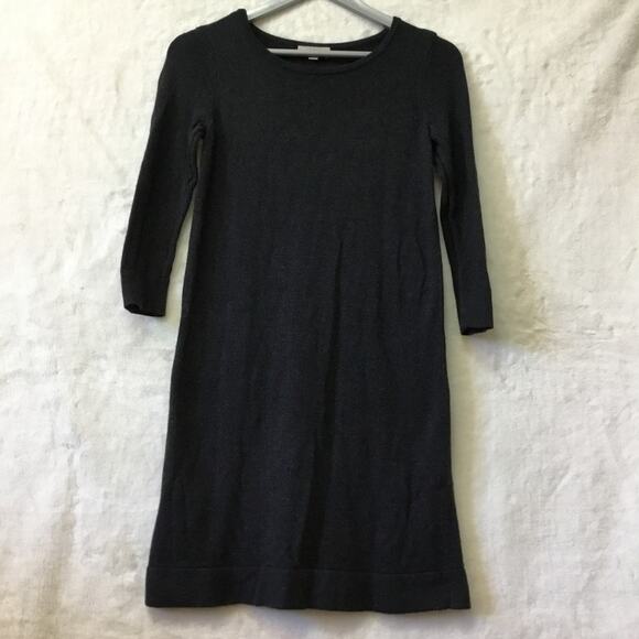 Loft Gray Long Sleeve Sweater Dress - Picture 2 of 9